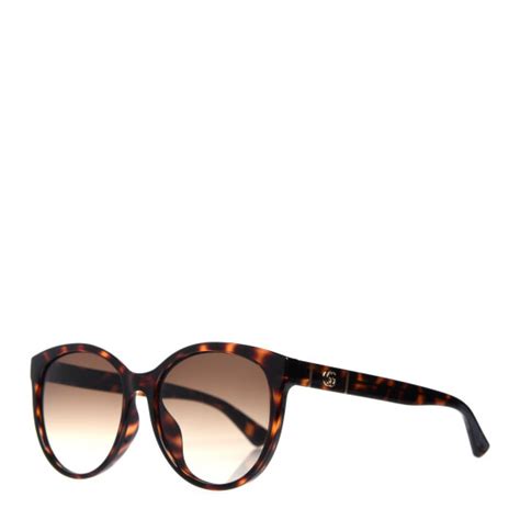 GUCCI Round Frame GG0636SK Sunglasses Havana Brown.